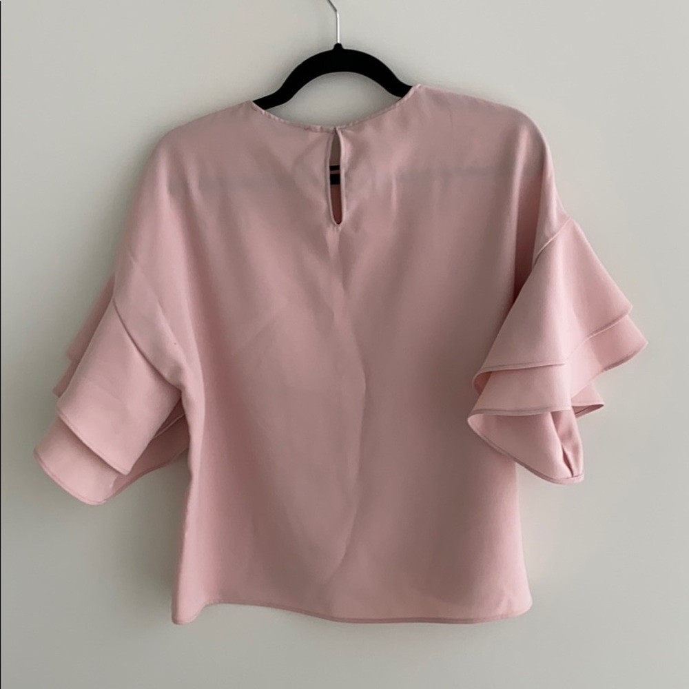 Zara Ruffled Sleeve Top, XS - Picture 4 of 4